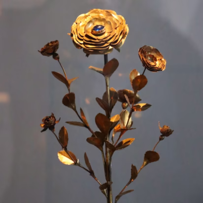 Golden Rose in the Cluny Museum National Museum of the Middle Ages in Paris