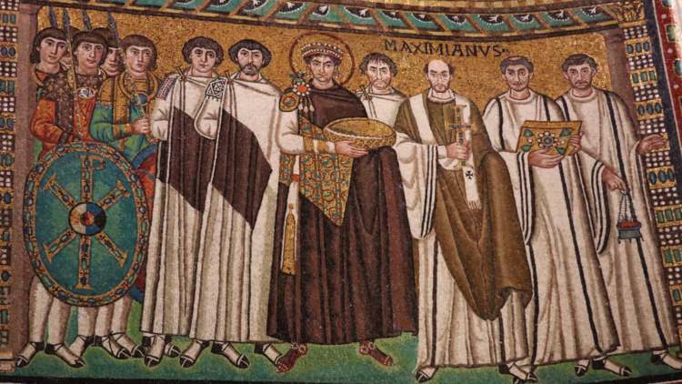 Justinian Mosaic in San Vitale in Ravenna