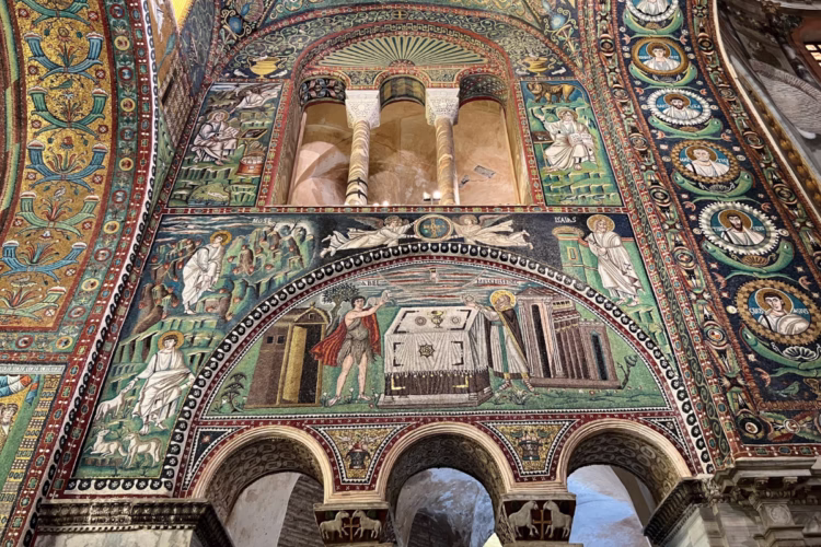 Old Testament Scenes in Mosaics in San Vitale in Ravenna
