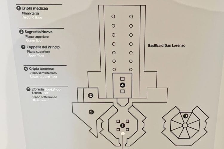 Medici Chapel Map Floorplan