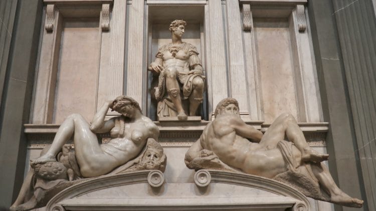 Michelangelo sculptures for the Tomb of Giuliano Duke of Nemours
