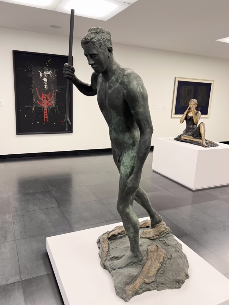 Lucio Fontana art in the Museo del Novecento Milan