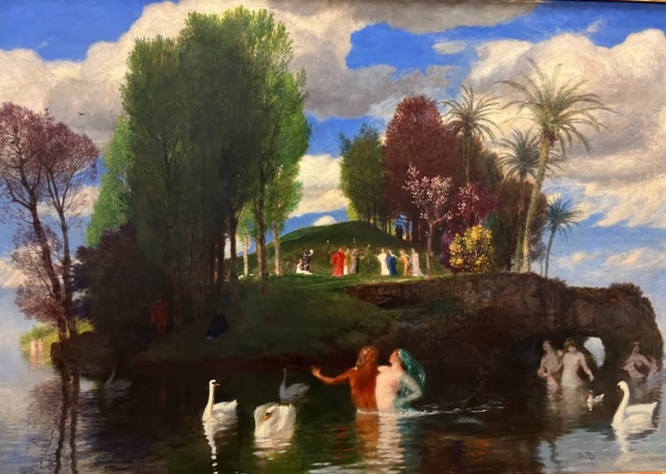 The Isle of the Living (Die Lebensinsel), 1888, is sometimes described as a counterpoint to the more famous Island of the Dead, but Böcklin probably never intended it as such.