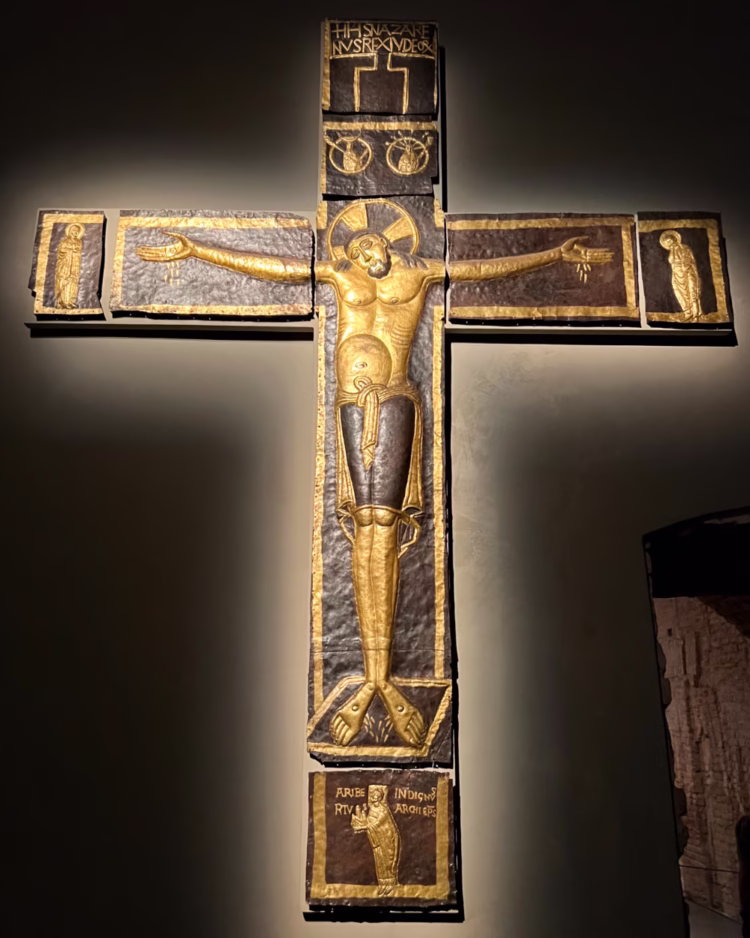 Cross of Aribert Displayed in the Museo del Duomo di Milano (Milan Cathedral Museum), Italy.