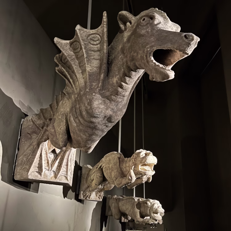 Gargoyles in the Duomo Museum in Milan