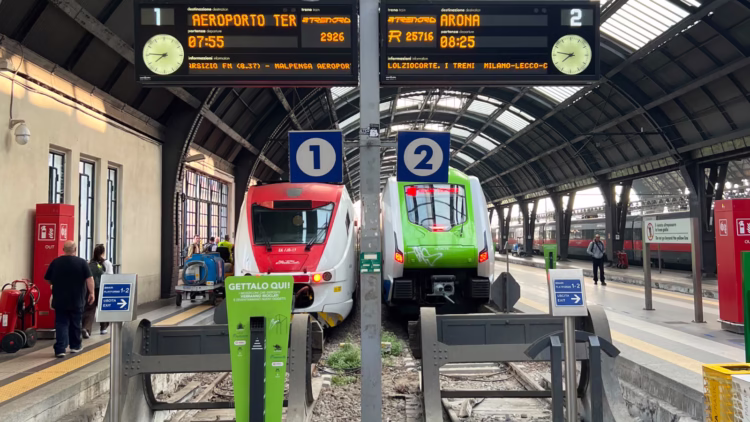 The most comfortable way to travel on public transportation between Milano and Malpensa Airport is on the Malpensa Express train.