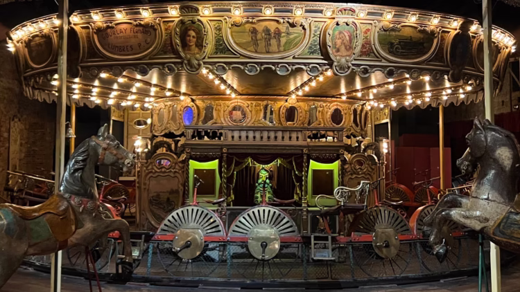 The Museum of Fairground Arts (Musée des Arts Forains) in Paris, Bercy, is a fun, family-friendly Belle Époque funfair experience with historic carousel rides.