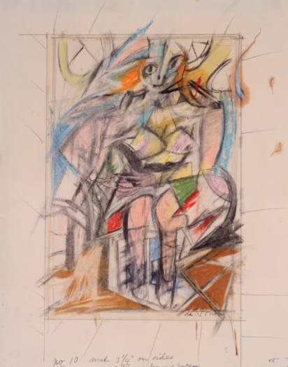 Willem de Kooning, Woman (Seated Woman I), 1952 on show in special art exhibitions in the Rijksmuseum Amsterdam in 2026.
