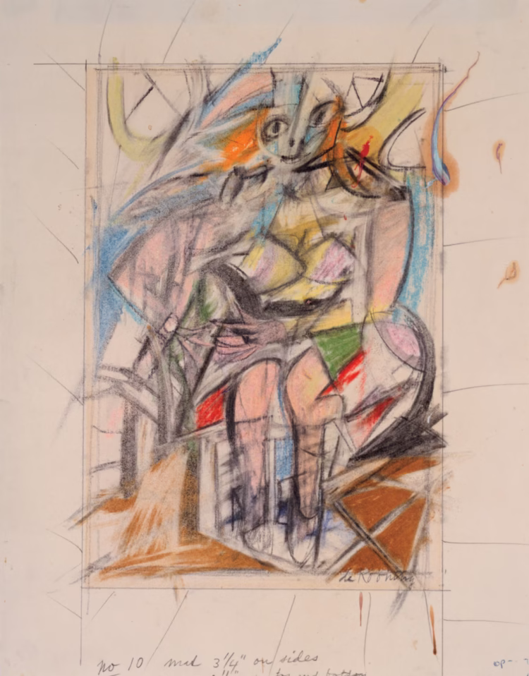 Willem de Kooning, Woman (Seated Woman I), 1952 on show in special art exhibitions in the Rijksmuseum Amsterdam in 2026.