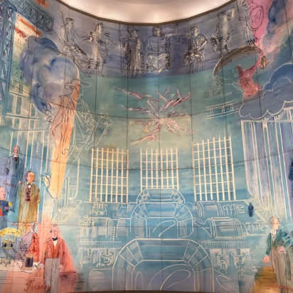 Detail from Raoul Dufy's huge La Fée Électricité (The Spirit of Electricity, 1937) in the Museum of Modern Art (Musée d'Art Moderne de Paris).