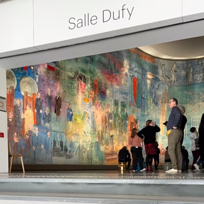 Detail from Raoul Dufy's huge La Fée Électricité (The Spirit of Electricity, 1937) in the Museum of Modern Art (Musée d'Art Moderne de Paris).