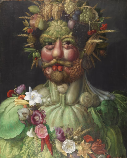 Arcimboldi: Emperor Rudolph II as Vertumnus on show in special Metamorphoses art exhibition in the Rijksmuseum Amsterdam in 2026.