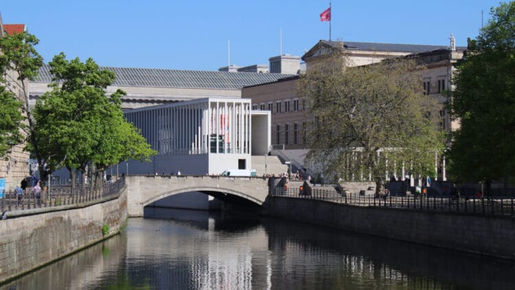 James Simon Gallery on Museum Island in Berlin is the future main entrance to the Altes, Neues, Pergamon, and Bode Museums.