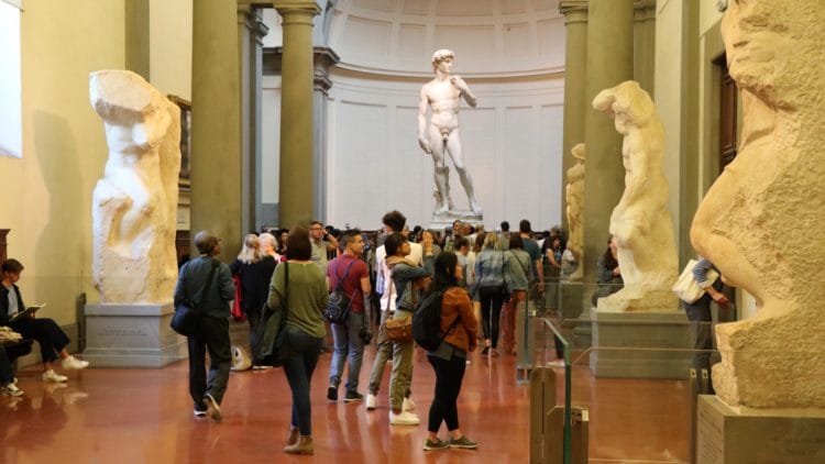 See David in the Accademia in Florence