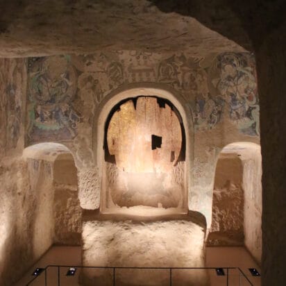 Reconstructed Buddhist Cave Temple in the Asian Art Museum in Berlin