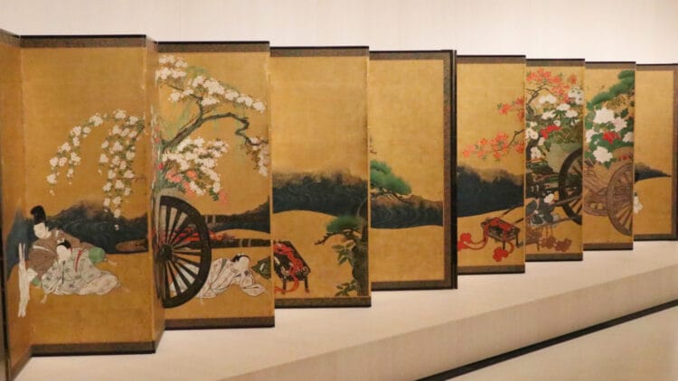 Edo Period Japanese Screen in the Asian Art Museum in Berlin