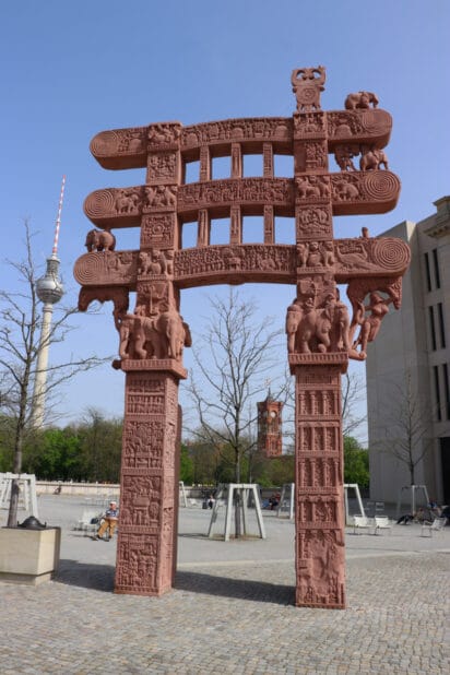 Reconstruction of the Sanchi Gate at Humboldt Forum in Berlin