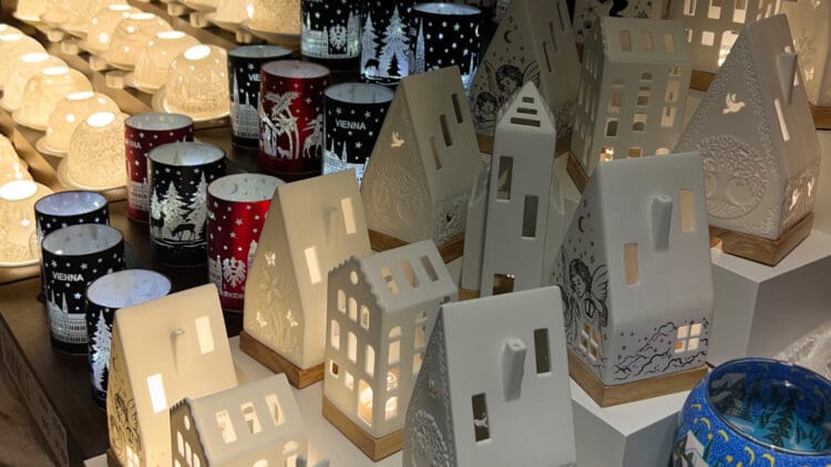 Lights at Christmas Market in Vienna